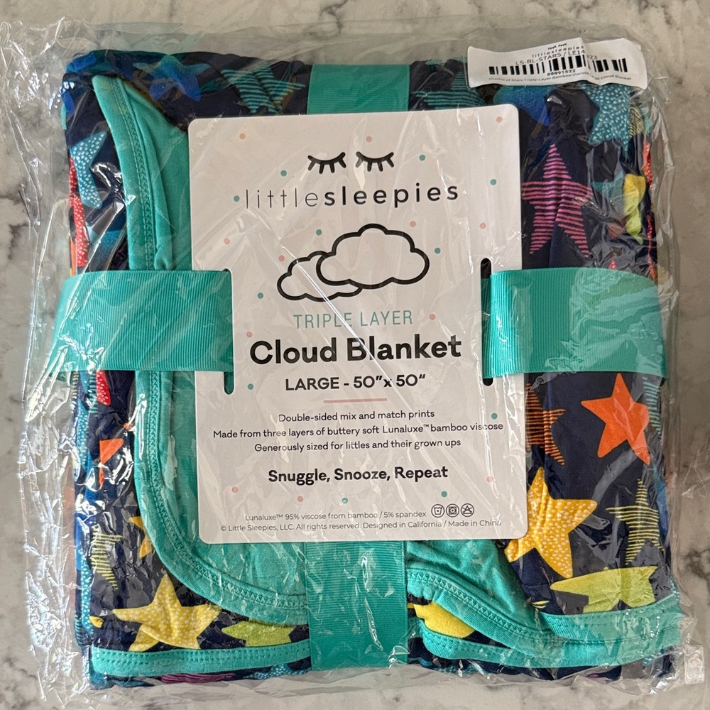 Little Sleepies Triple Layer Cloud Blanket - Shades of Stars